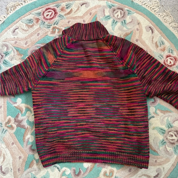 Multicolor Striped Knit Cardigan - Picture 4 of 5